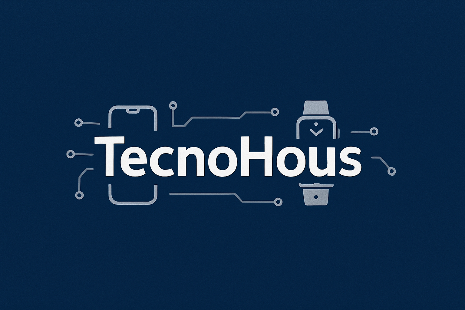 Logo TecnoHous con fondo azul